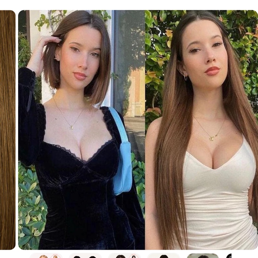 Remy human hair extensions